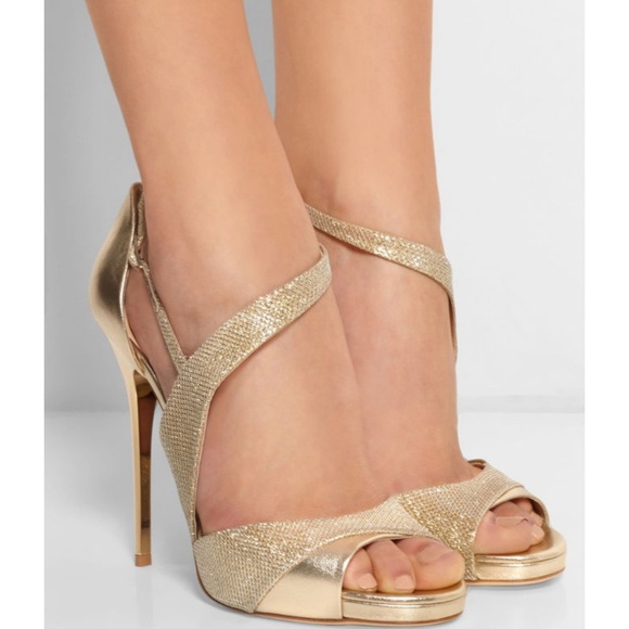 Jimmy Choo Gold Mirror 4” Heel - Picture 3 of 11